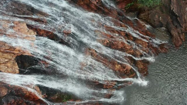 Flight over amazing Na Muang 1 Waterfall in Ko Samui