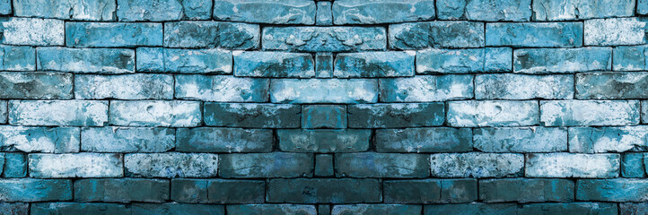loft style surface. blue brickwork. building wall. creative background. 