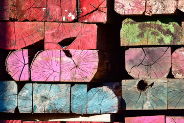 Vibrant Multicolored Wood Mosaic 7