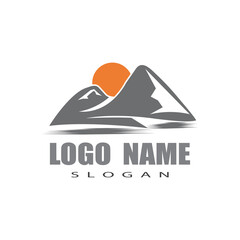 Mountain icon Logo Template Vector illustration design