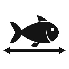 Lenght river fish icon. Simple illustration of lenght river fish vector icon for web design isolated on white background