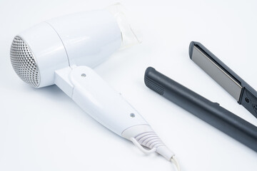 hair straightener and hair dryer photo