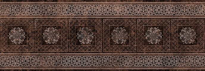 old antique pattern.Grunge oriental caed and cover.