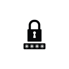 Password protection icon. Security password sign. padlock icon