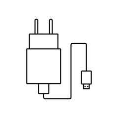 charger icon vector, mobile phone charging 