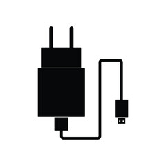 charger icon vector, mobile phone charging 