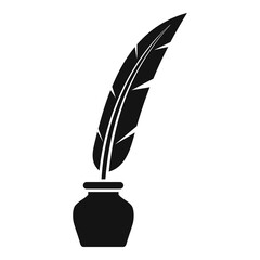 Prosecutor feather icon. Simple illustration of prosecutor feather vector icon for web design isolated on white background