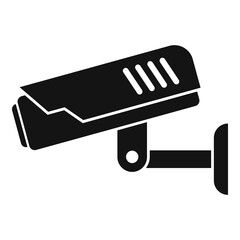 Security camera icon. Simple illustration of security camera vector icon for web design isolated on white background