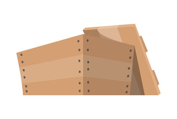 Wooden drawer. Box package. Transportation container or empty wood crate, cargo distribution pack