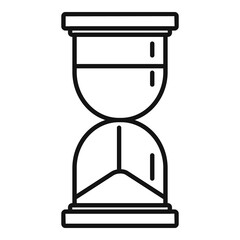 Prosecutor hourglass icon. Outline prosecutor hourglass vector icon for web design isolated on white background