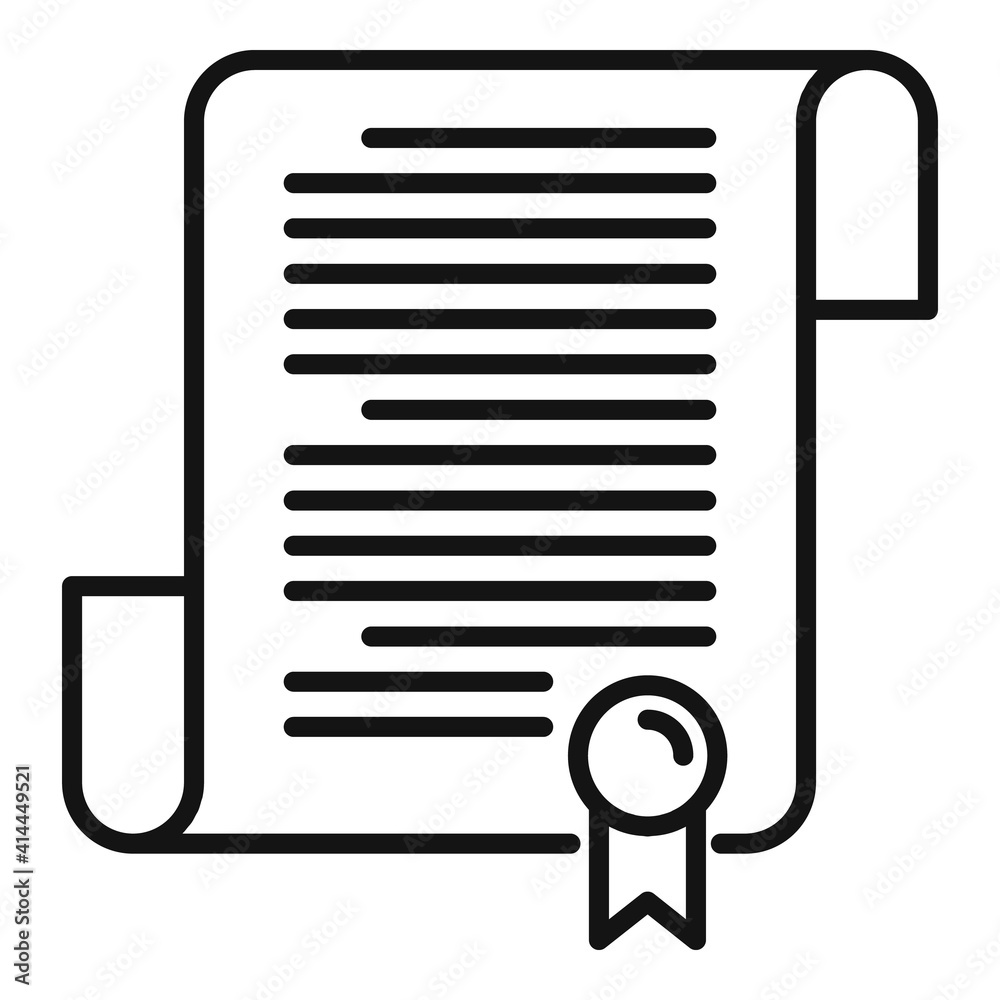 Poster judge papyrus icon. outline judge papyrus vector icon for web design isolated on white background