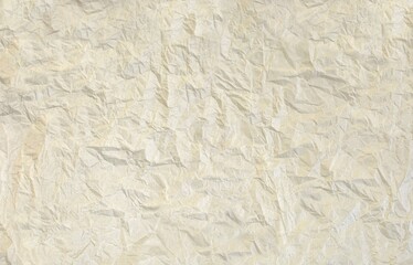 White crumpled  textured  paper  background.