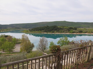 a lake in Les Salles sur Verdon, Provence, April, France