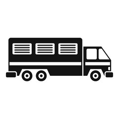Prison truck icon. Simple illustration of prison truck vector icon for web design isolated on white background
