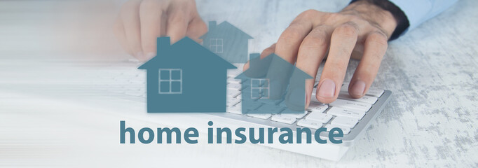 Family care insurance and home protection concept