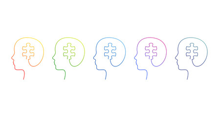 testa, puzzle, idea, colori, creatività, idee © xyz+