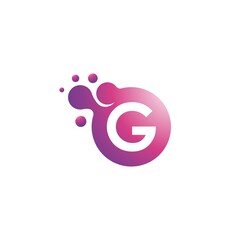 Bubble letter G logo designs element, vector design