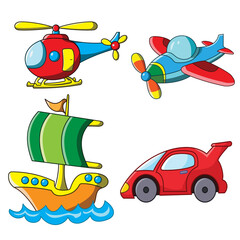 Transportation Icon Cartoon Color