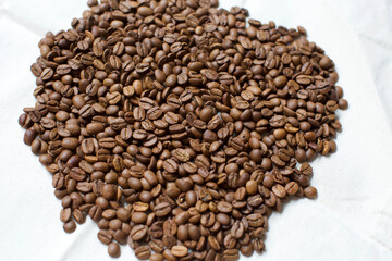 coffee beans on burlap