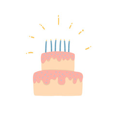 Birthday cake Vector Illustration