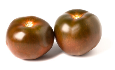Kumato close-up. Fresh ripe kumats isolated on white background.