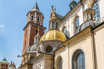 Fototapeta na wymiar Sigismund's Chapel at the Wawel Castle in Krakow