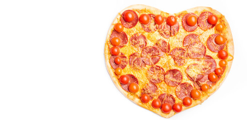 pizza in the shape of a heart