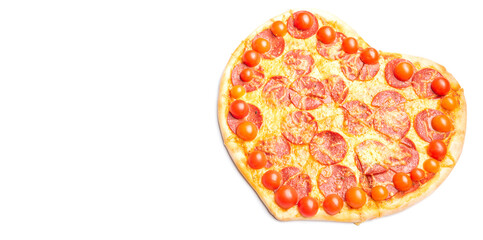 pizza in the shape of a heart