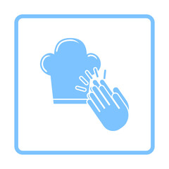 Obraz premium Clapping Palms To Toque Icon