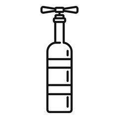 Corkscrew bottle icon. Outline corkscrew bottle vector icon for web design isolated on white background