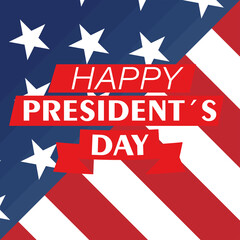 USA President day poster. 15 February. Vector illustration