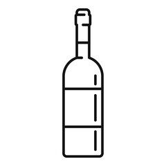 Italian wine bottle icon. Outline italian wine bottle vector icon for web design isolated on white background