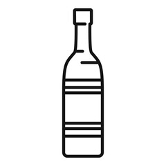 Quality wine bottle icon. Outline quality wine bottle vector icon for web design isolated on white background