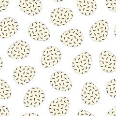 Easter eggs seamless pattern. Holiday background - trendy design. Vector illustration