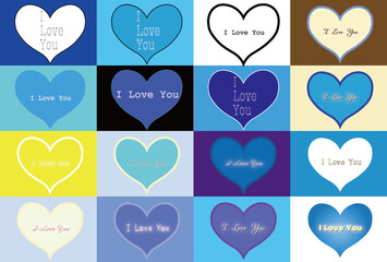 ホワイトデー　ILOVEYOUハート　オールセット