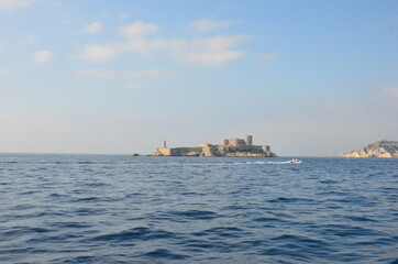 Obraz premium Mysterious and beautiful island with a castle, France