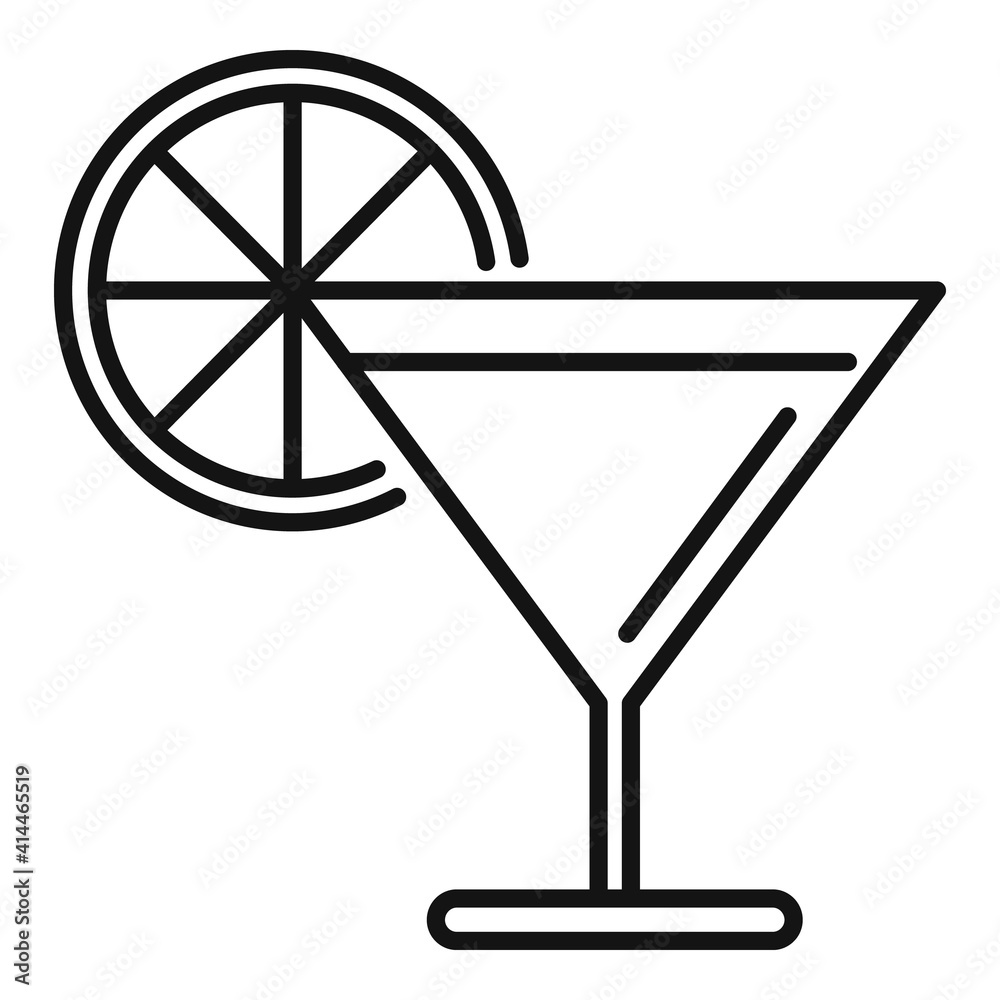 Poster bar cocktail icon. outline bar cocktail vector icon for web design isolated on white background