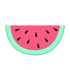 Watermelon cartoon vector symbol illustration.