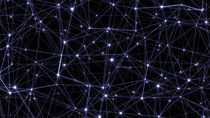 Abstract Connected Dots. Technology Concept Background.