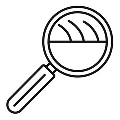 Hair removal magnifier icon. Outline hair removal magnifier vector icon for web design isolated on white background