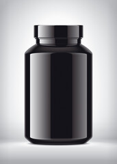 Plastic Jar on background. 