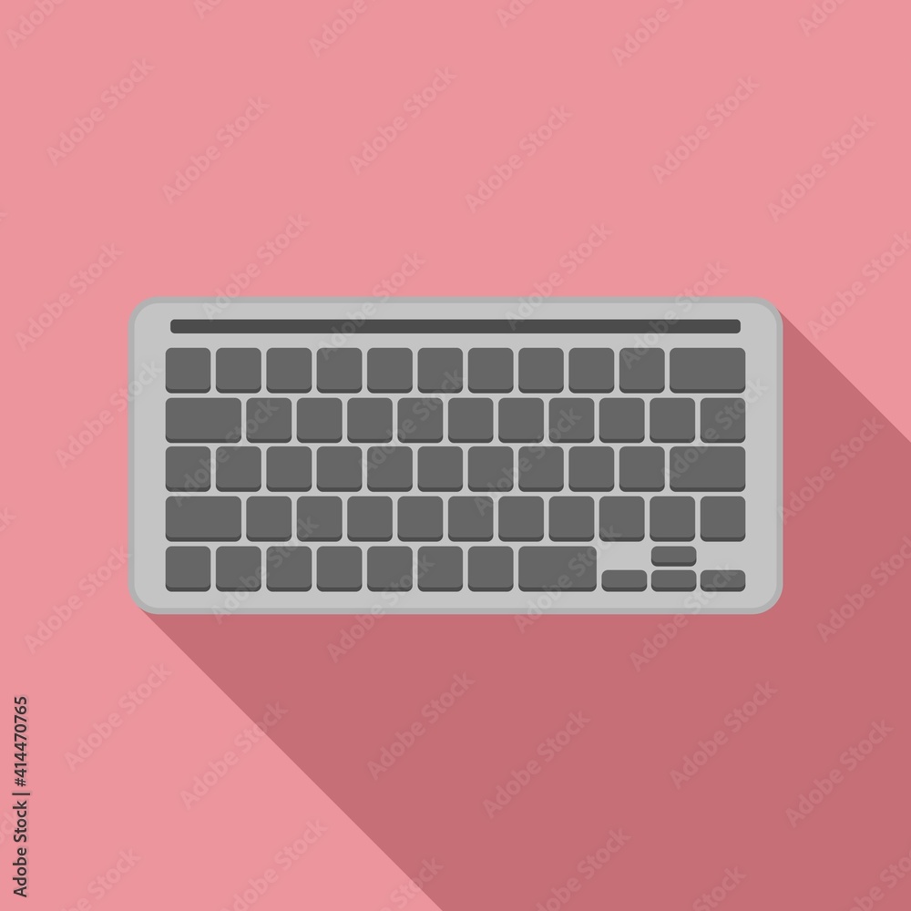 Poster programming keyboard icon. flat illustration of programming keyboard vector icon for web design