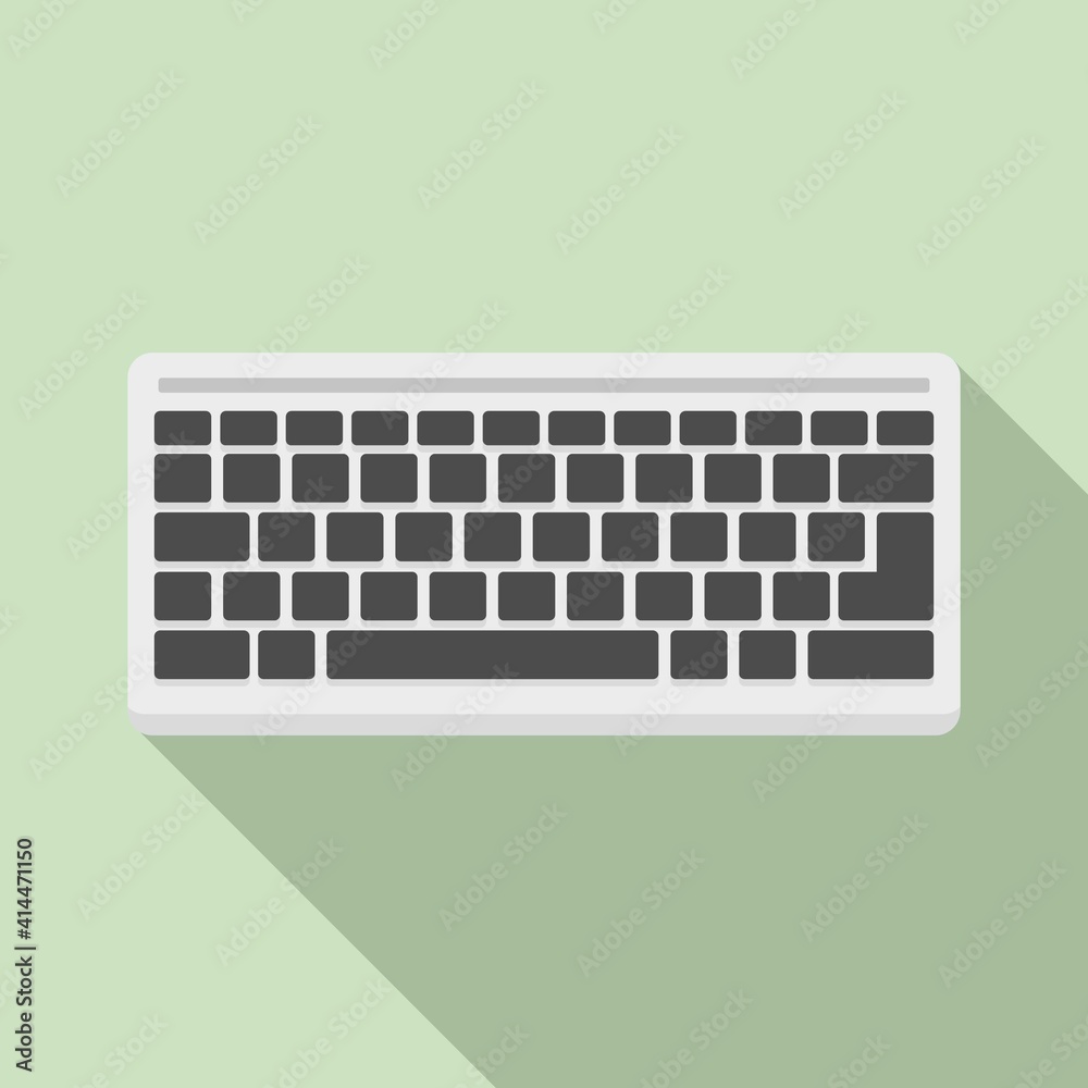 Poster hardware keyboard icon. flat illustration of hardware keyboard vector icon for web design