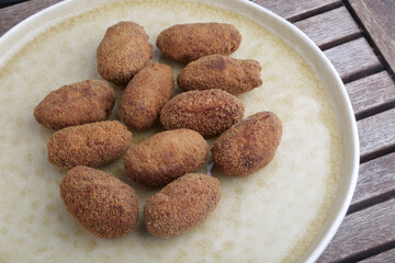 typical spanish snack food known as croquets