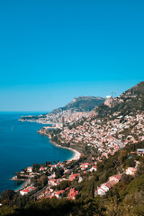 Fototapeta na wymiar view of the city of the sea and mountains