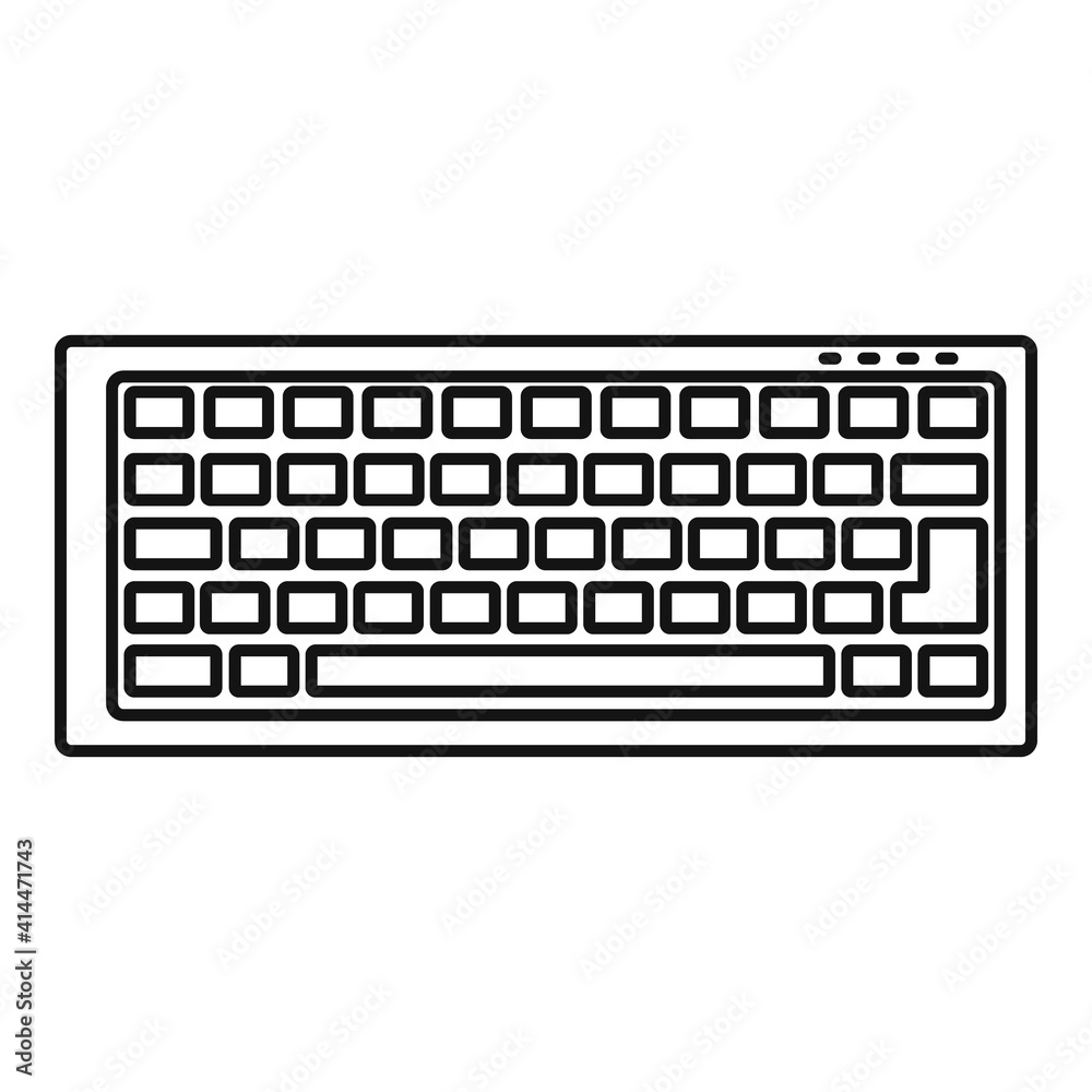Fototapete keyboard icon. outline keyboard vector icon for web design isolated on white background