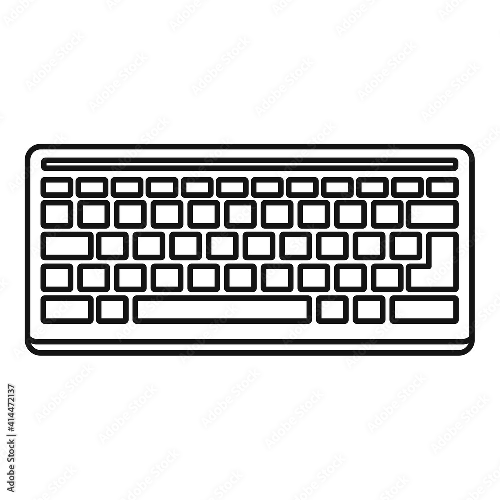 Fototapete hardware keyboard icon. outline hardware keyboard vector icon for web design isolated on white backg