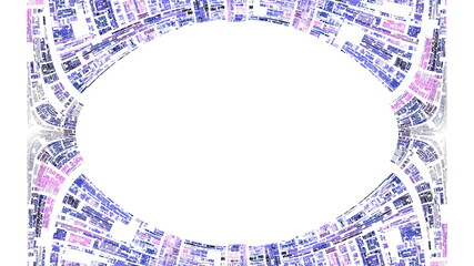 白背景の楕円のフレーム