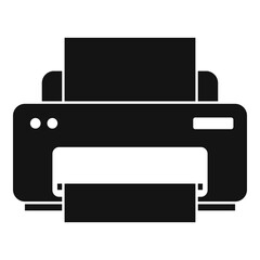 Office manager printer icon. Simple illustration of office manager printer vector icon for web design isolated on white background