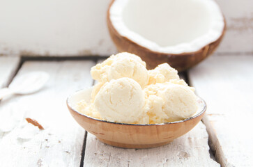 Kokos Eiscreme Kokoseis Kokonusseis Milcheis Vegan Ketogen Eis